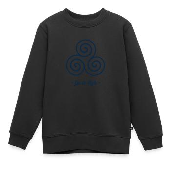 Triskell Profond - Sweat Premium enfant bio - noir - Devant - AI Model Kid Female (0cm)