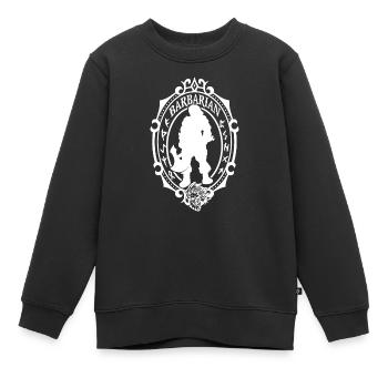 Barbar - Kinder Premium Organic Sweatshirt - Schwarz - Vorne - AI Model Kid Female (0cm)