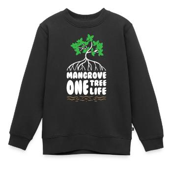 Mangrove Un Arbre, Une Vie - Sweat Premium enfant bio - noir - Devant - AI Model Kid Female (0cm)