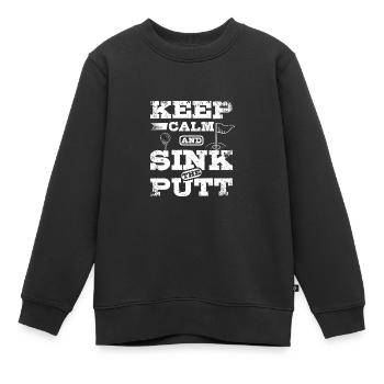 Restez calme et coulez le design de put pour les golfeurs - Sweat Premium enfant bio - noir - Devant - AI Model Kid Female (0cm)