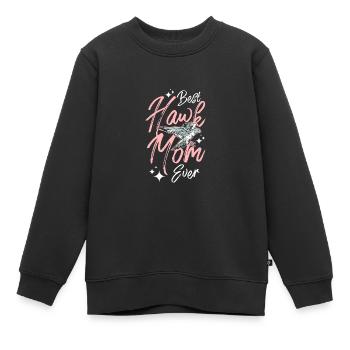 Fête des mères Falconer meilleure maman faucon de tous les temps - Sweat Premium enfant bio - noir - Devant - AI Model Kid Female (0cm)
