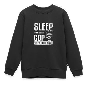 Coucher avec un flic, ils le font sauf - Sweat Premium enfant bio - noir - Devant - AI Model Kid Female (0cm)