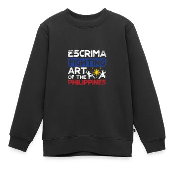 Escrima fighting art of the philippines - Kinder Premium Organic Sweatshirt - Schwarz - Vorne - AI Model Kid Female (0cm)