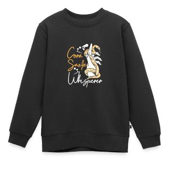 Serpent des blés chuchoteur - Sweat Premium enfant bio - noir - Devant - AI Model Kid Female (0cm)