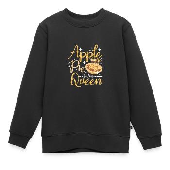 Apple pie eating queen - Kinder Premium Organic Sweatshirt - Schwarz - Vorne - AI Model Kid Female (0cm)