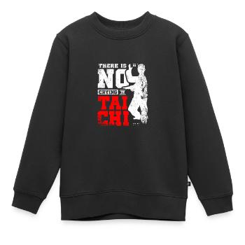 Il n’y a pas de pleurs dans le Tai chi - Sweat Premium enfant bio - noir - Devant - AI Model Kid Female (0cm)