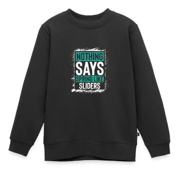 Rien ne dit le printemps comme les sliders Fun Vibes - Sweat Premium enfant bio - noir - Devant - AI Model Kid Female (0cm)