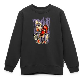 Graffiti ist kein Crime Street Vision - Kinder Premium Organic Sweatshirt - Schwarz - Vorne - AI Model Kid Female (0cm)
