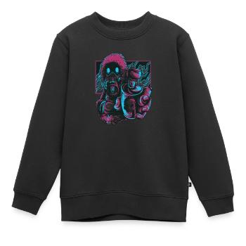 Spray Junkie Graffiti Style Street Vision - Sweat Premium enfant bio - noir - Devant - AI Model Kid Female (0cm)