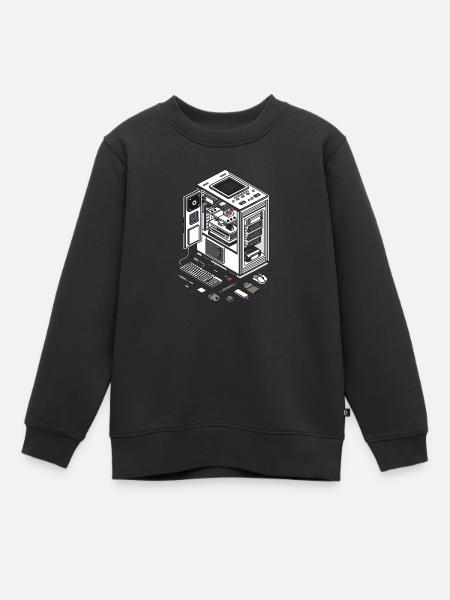 Ordinateur - Sweat Premium enfant bio - noir
