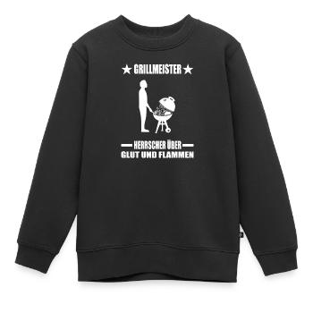 BBQ - Kinder Premium Organic Sweatshirt - Schwarz - Vorne - AI Model Kid Female (0cm)
