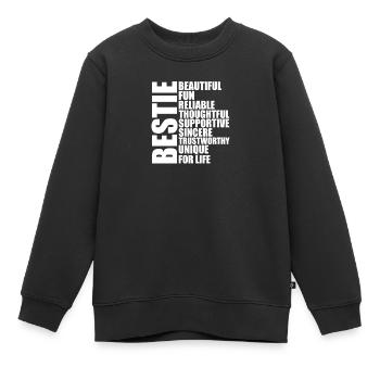 Complices Couple Couples Couple Meilleurs Amis - Sweat Premium enfant bio - noir - Devant - AI Model Kid Female (0cm)