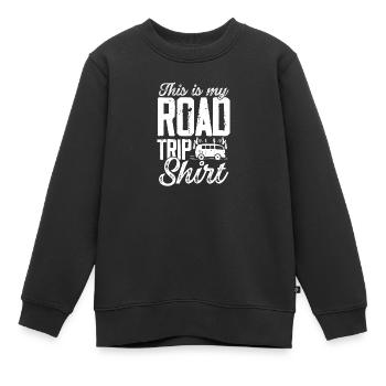 Road trip Abenteuer Reise Camping Camper - Kinder Premium Organic Sweatshirt - Schwarz - Vorne - AI Model Kid Female (0cm)