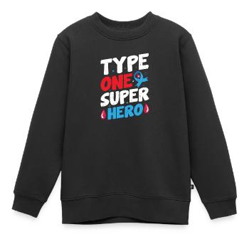 Insulin Junkie Diabetiker Diabetes Zucker Typ1 - Kinder Premium Organic Sweatshirt - Schwarz - Vorne - AI Model Kid Female (0cm)