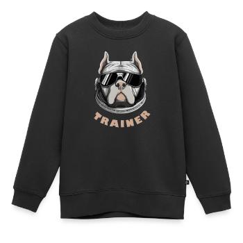 Pitbull Retro Turnschuhe Hund Terrier - Kinder Premium Organic Sweatshirt - Schwarz - Vorne - AI Model Kid Female (0cm)