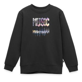 Vinyl Musiker Retro Musik Vinyl Vintage Musizieren - Kinder Premium Organic Sweatshirt - Schwarz - Vorne - AI Model Kid Female (0cm)
