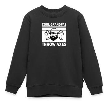 Grand-père Axe Lancer Hache Lancer Cible Lancer Hache Lancer Pension - Sweat Premium enfant bio - noir - Devant - AI Model Kid Female (0cm)