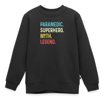 Paragliding Gleitschirmflieger Fallschirm Para - Kinder Premium Organic Sweatshirt - Schwarz - Vorne - AI Model Kid Female (0cm)