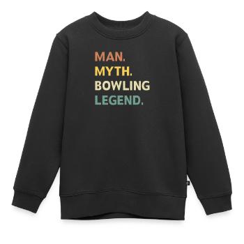 Bowling Cone Spareball Pins Ball Strike - Sweat Premium enfant bio - noir - Devant - AI Model Kid Female (0cm)