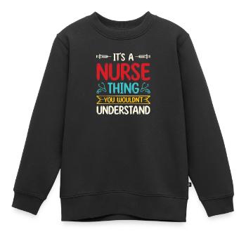 Arzthelferin Krankenpflegerin Arztpraxis Assistent - Kinder Premium Organic Sweatshirt - Schwarz - Vorne - AI Model Kid Female (0cm)