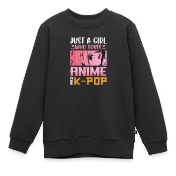 K-Pop Korea Pop Popmusik Südkorea koreanisch Musik - Kinder Premium Organic Sweatshirt - Schwarz - Vorne - AI Model Kid Female (0cm)