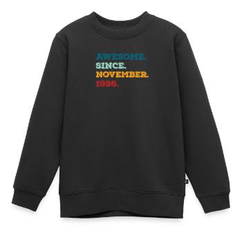 Birthday November 1996 Born Year of birth - Kids Premium Organic Sweatshirt - black - Front - AI Model Kid Female (0cm)
