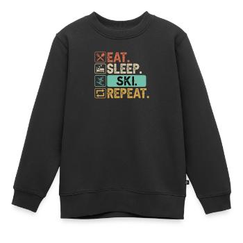 Skieurs Montagnes Descente Ski Sport Skis Ski Ski - Sweat Premium enfant bio - noir - Devant - AI Model Kid Female (0cm)