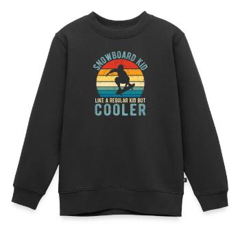 Snowboard Winter Skihütte Kind Schnee Snowboarder - Kinder Premium Organic Sweatshirt - Schwarz - Vorne - AI Model Kid Female (0cm)