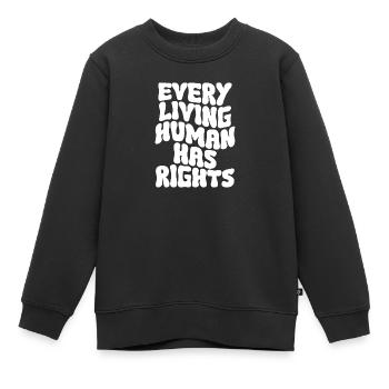 Menschenrechte Politik Freiheit Demonstrieren - Kinder Premium Organic Sweatshirt - Schwarz - Vorne - AI Model Kid Female (0cm)
