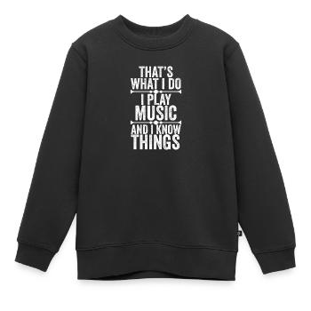 Vinyl Musiker Retro Musik Vinyl Vintage Musizieren - Kinder Premium Organic Sweatshirt - Schwarz - Vorne - AI Model Kid Female (0cm)