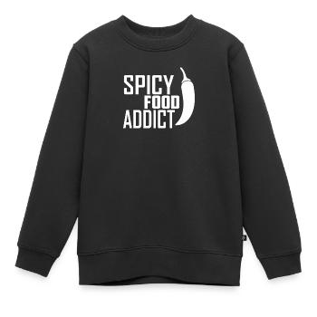Scharf Essen Gewürze Chillischote Schärfe Essen - Kinder Premium Organic Sweatshirt - Schwarz - Vorne - AI Model Kid Female (0cm)