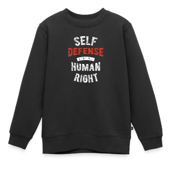 Krav Maga Self Défense Arts Martiaux Cadeau - Sweat Premium enfant bio - noir - Devant - AI Model Kid Female (0cm)