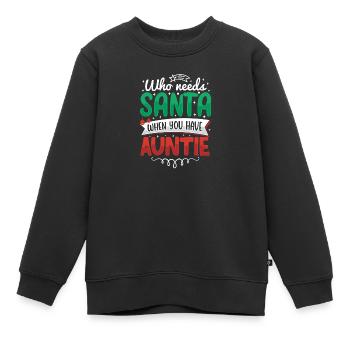 Noël Tante Descendance Famille - Sweat Premium enfant bio - noir - Devant - AI Model Kid Female (0cm)