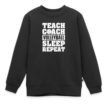 Volleyball Aufschlag Volleyballspieler Trainer - Kinder Premium Organic Sweatshirt - Schwarz - Vorne - AI Model Kid Female (0cm)