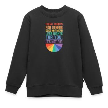 Menschenrechte Politik Freiheit Demonstrieren - Kinder Premium Organic Sweatshirt - Schwarz - Vorne - AI Model Kid Female (0cm)