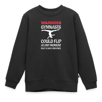 Turnen Turnerin Bodenturnen Geräteturnen - Kinder Premium Organic Sweatshirt - Schwarz - Vorne - AI Model Kid Female (0cm)