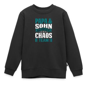 Papa und Söhne Sohn Vater Sohn - Kinder Premium Organic Sweatshirt - Schwarz - Vorne - AI Model Kid Female (0cm)
