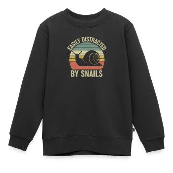 Schnecke Schneckenhaus Liebe Freunde Geschenk - Kinder Premium Organic Sweatshirt - Schwarz - Vorne - AI Model Kid Female (0cm)