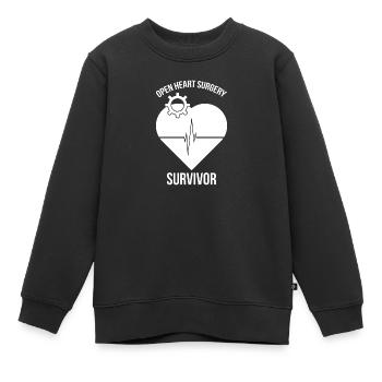 Crise cardiaque chirurgie cardiaque pontage de maladie cardiaque - Sweat Premium enfant bio - noir - Devant - AI Model Kid Female (0cm)