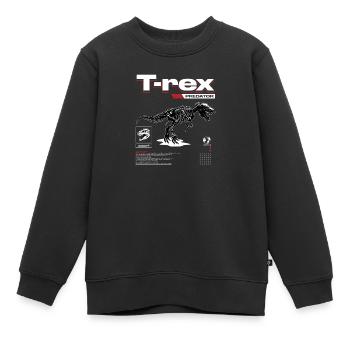 T-REX Tyrannosaurus Dinosaurier - Kinder Premium Organic Sweatshirt - Schwarz - Vorne - AI Model Kid Female (0cm)