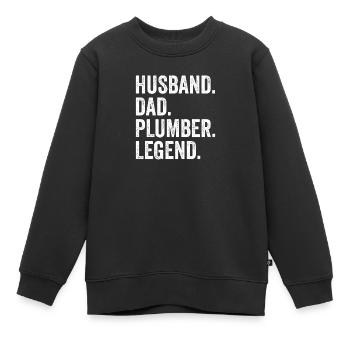 Heating Engineer Pump Valve Pressure Regulator Papa Father - Kids Premium Organic Sweatshirt - black - Front - AI Model Kid Female (0cm)