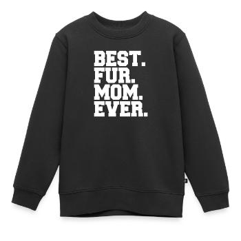 Fell mama Hundemama und Hundepfote - Kinder Premium Organic Sweatshirt - Schwarz - Vorne - AI Model Kid Female (0cm)