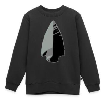 flint arrowhead indian - Kids Premium Organic Sweatshirt - black - Front - AI Model Kid Female (0cm)