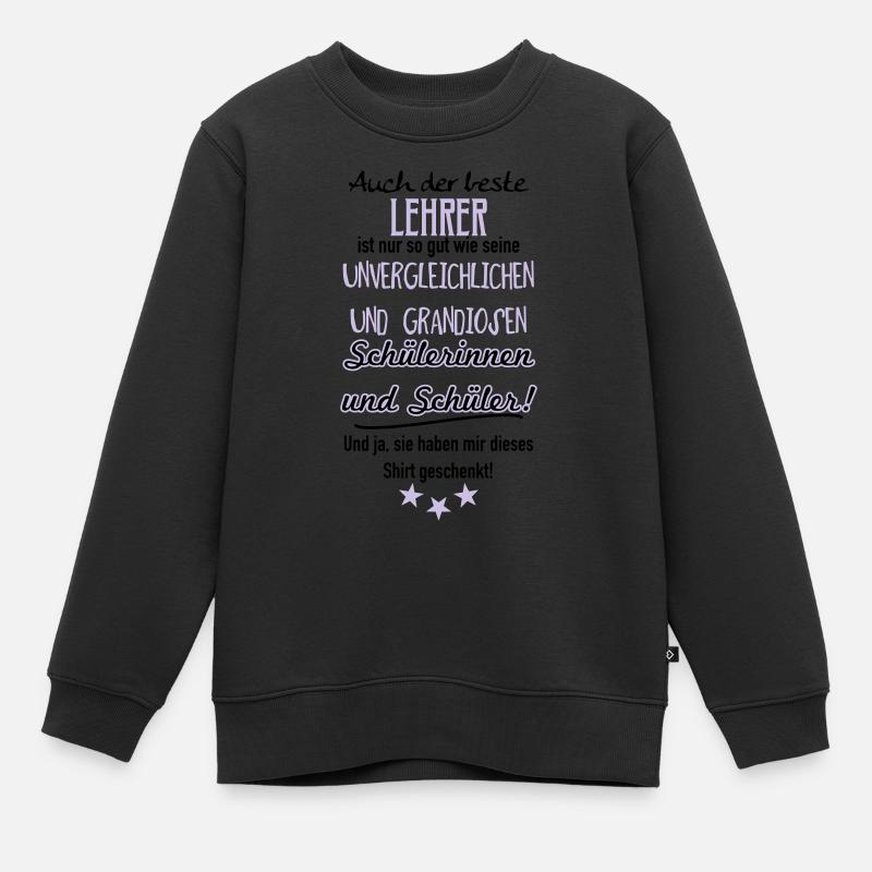 Bester Lehrer Shirt - Kinder Premium Organic Sweatshirt - Schwarz