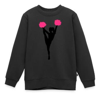 Cheerleader - Sweat Premium enfant bio - noir - Devant - AI Model Kid Female (0cm)