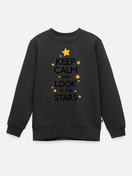 keep calm look at the stars - Sweat Premium enfant bio - noir
