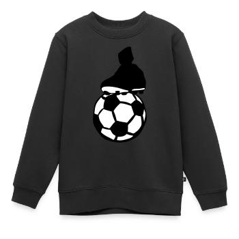 chaussure football ballon - Sweat Premium enfant bio - noir - Devant - AI Model Kid Female (0cm)