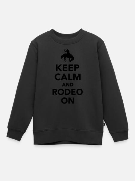 Keep calm and rodeo on - Sweat Premium enfant bio - noir