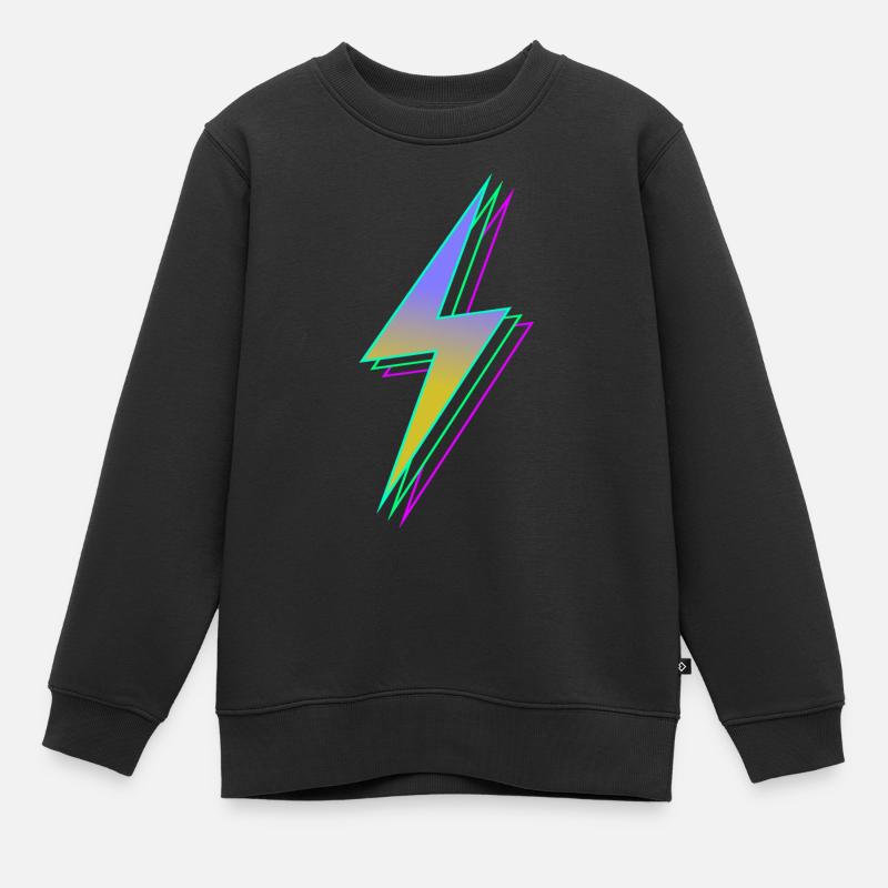 Foudre - Sweat Premium enfant bio - noir