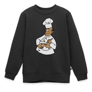 kochen kochmütze rühren - Kinder Premium Organic Sweatshirt - Schwarz - Vorne - AI Model Kid Female (0cm)